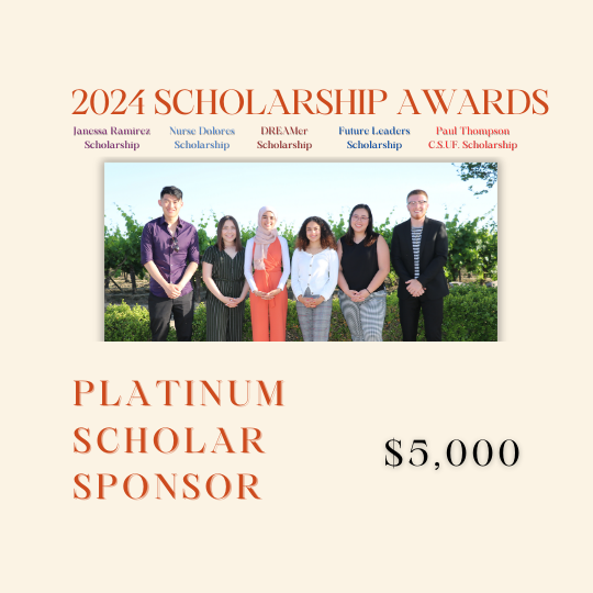 Platinum Scholar Sponsor $5000